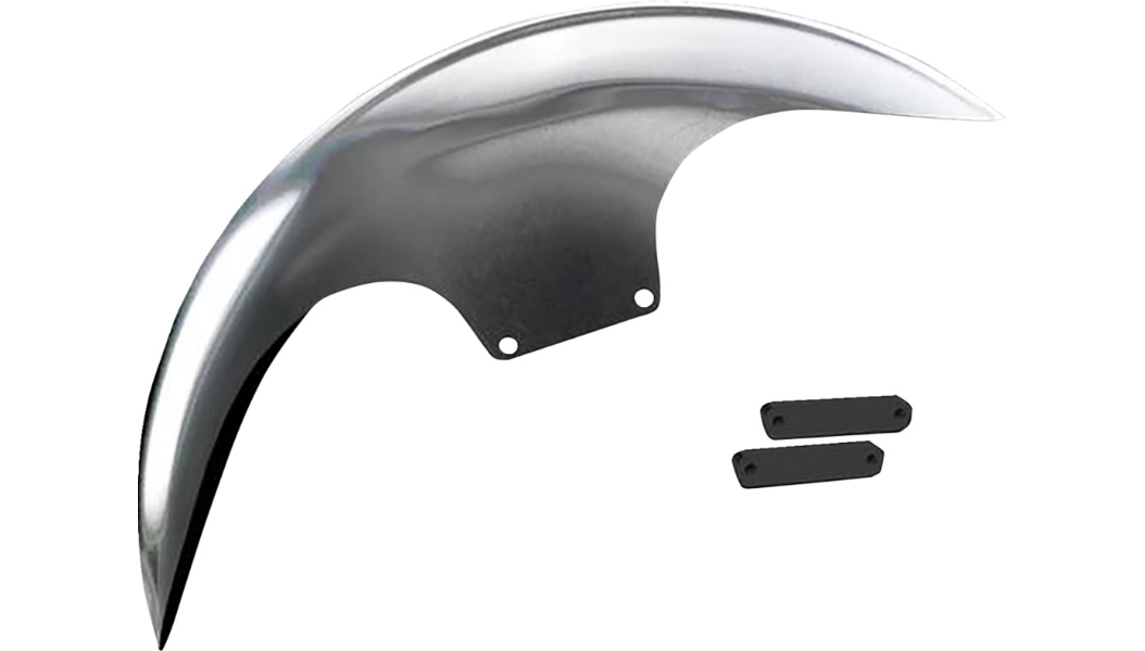 Cafe Front Fender for 21in. Wheel  - Black Adapters