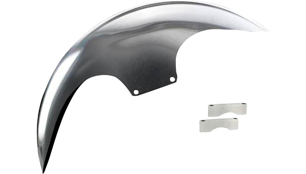 Cafe Front Fender for 21in. Wheel  - Chrome Adapters