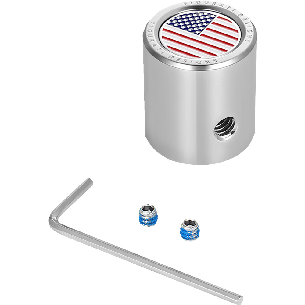 Heel-Toe Shifter Cover - Stainless Steel with American Flag Skull