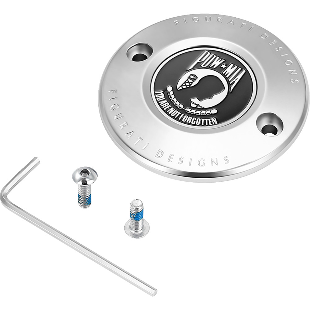 Timing Cover - Stainless Steel with POW MIA - 2 Hole