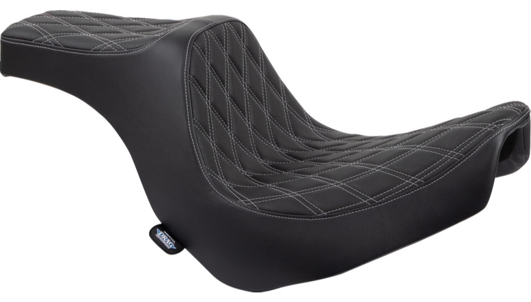 Predator III Seat - Double Diamond - Black with Silver Stitching