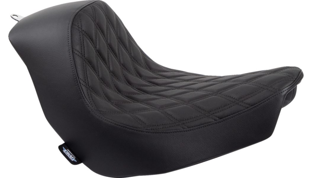 Solo Seat -  Double Diamond - Black with Black Stitching