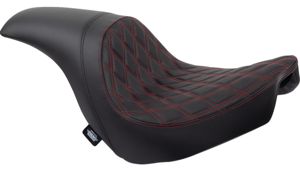 Predator Seat - Double Diamond - Black with Red Sitching