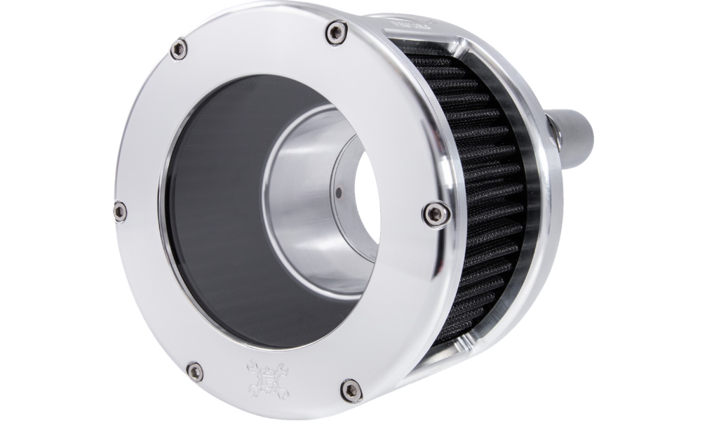 BA Race Series Air Cleaner Kit - Clear Cover - Black Filter - Raw Finish