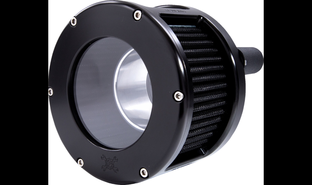 BA Race Series Air Cleaner Kit - Clear Cover - Black Filter - Black Finish
