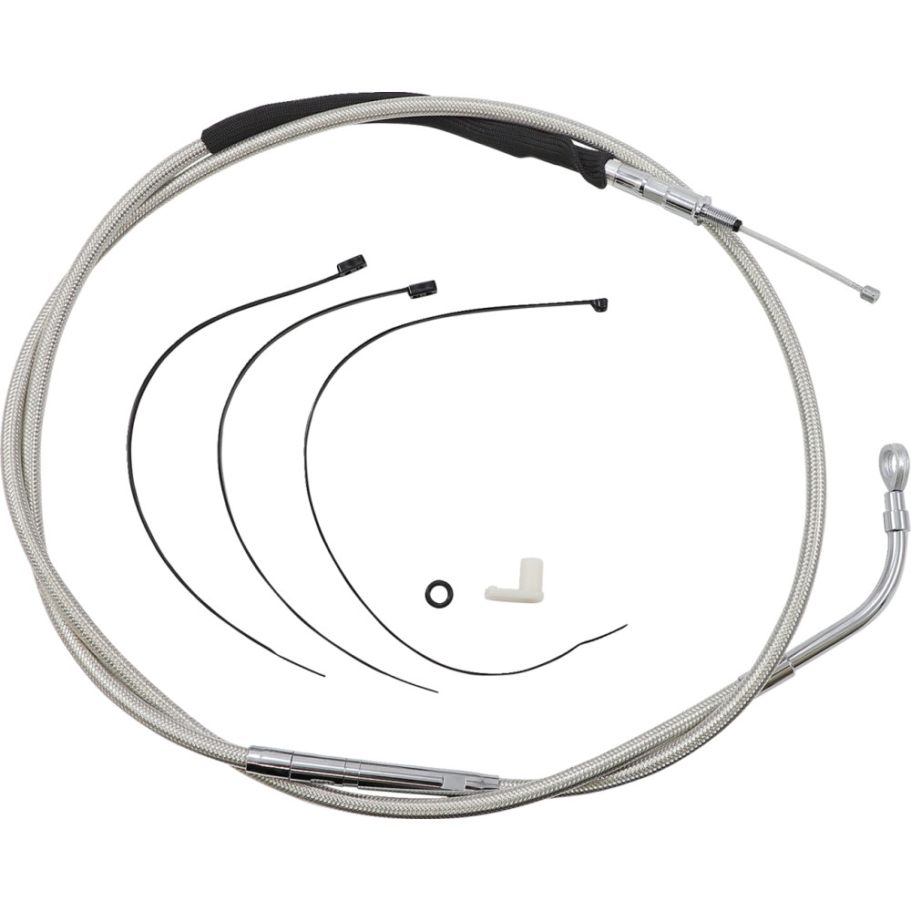 Alternative Full Length High Efficiency Clutch Cable - Polished Stainless - 75-3/4in.