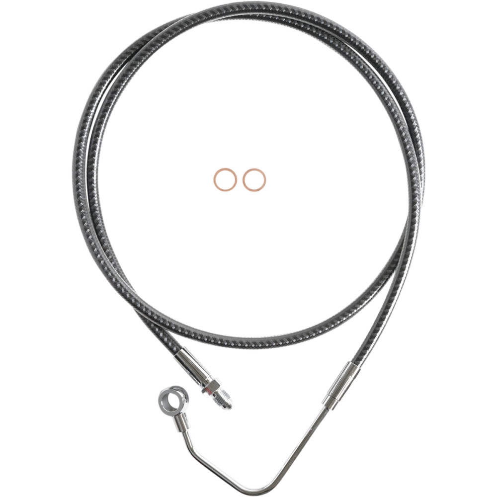 Karbonfibr Designer Series ABS Front Middle Brake Line Kit - 10mm. 35deg. Banjo - 15in.