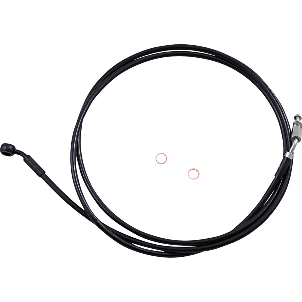XR Stainless Hydraulic Clutch Line - +10in. - Black/Black Fittings