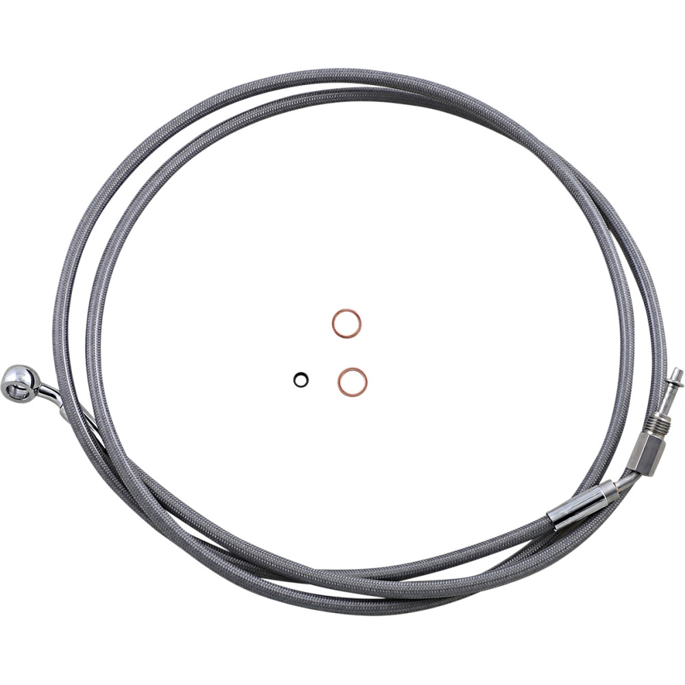 XR Stainless Hydraulic Clutch Line - +8in. - +10in. - Stainless with Chrome Fittings