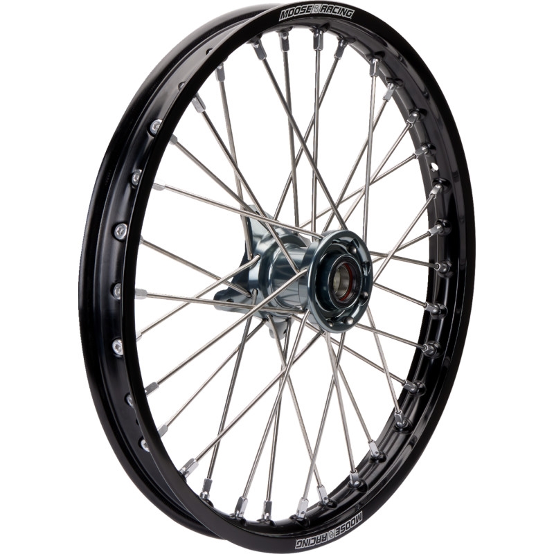 SX-1 Complete Front Wheel - 17in. x 1.40in. - Black Wheel/Gray Hub
