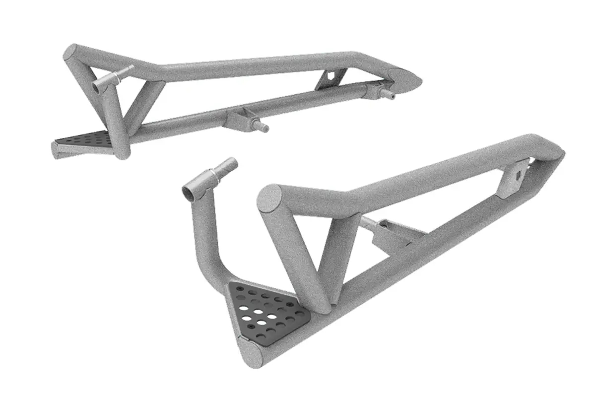 2-Seat Rock Sliders - Turbo Silver