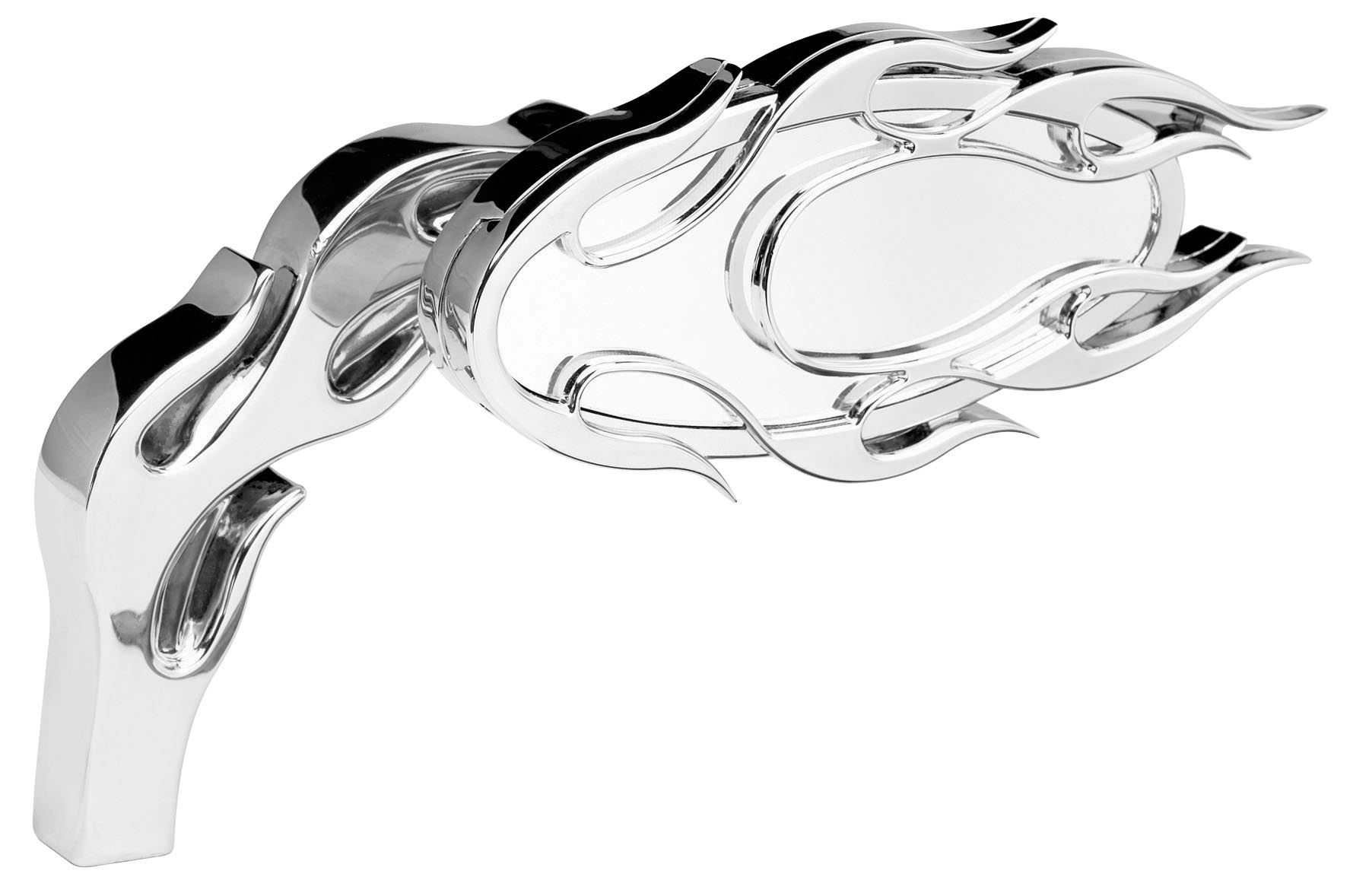 Die-Cast Flamed Mirror - Right - Chrome