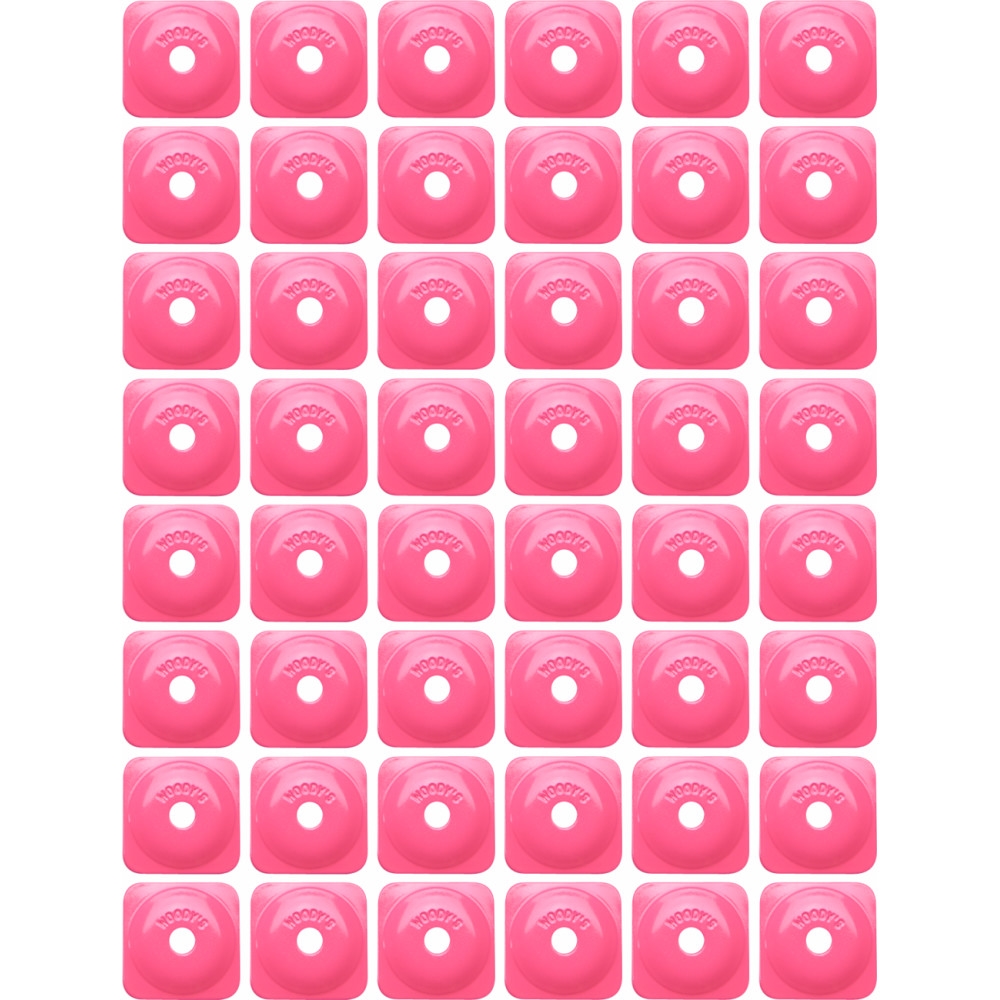 Square Grand Digger Aluminum Support Plates - 5/16in. - Pink (48pk.)