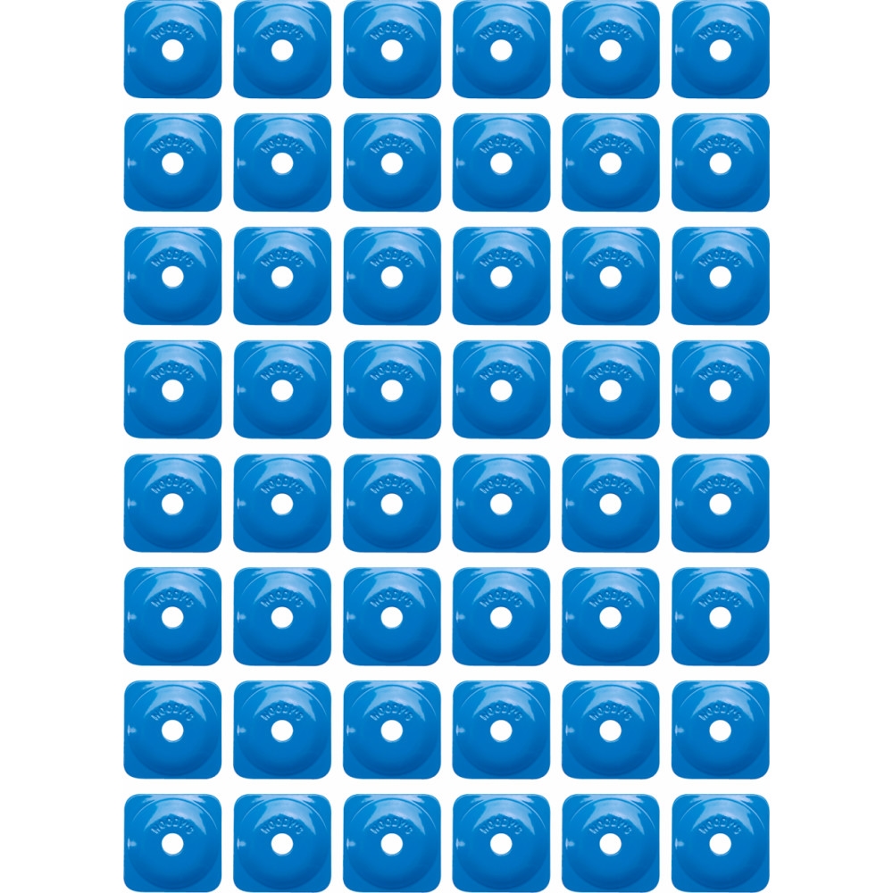 Square Grand Digger Aluminum Support Plates - 5/16in. - Blue (48pk.)