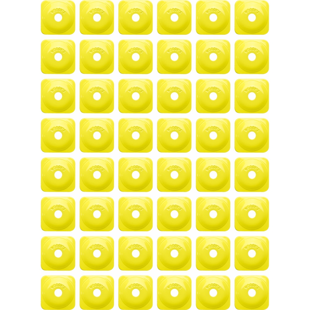 Square Grand Digger Aluminum Support Plates - 5/16in. - Hi-viz Yellow (48pk.)