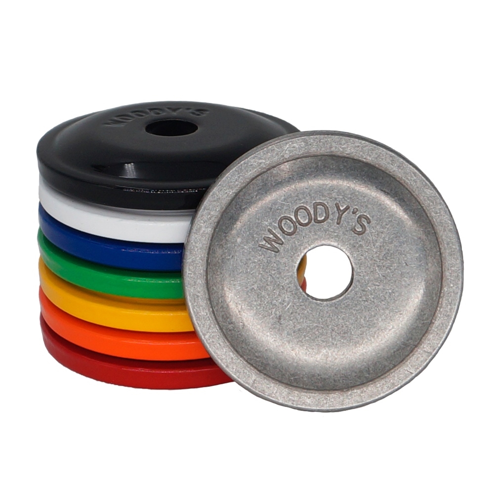 Round Digger Aluminum Support Plates - 5/16in. - Hi-viz Yellow (48pk.)