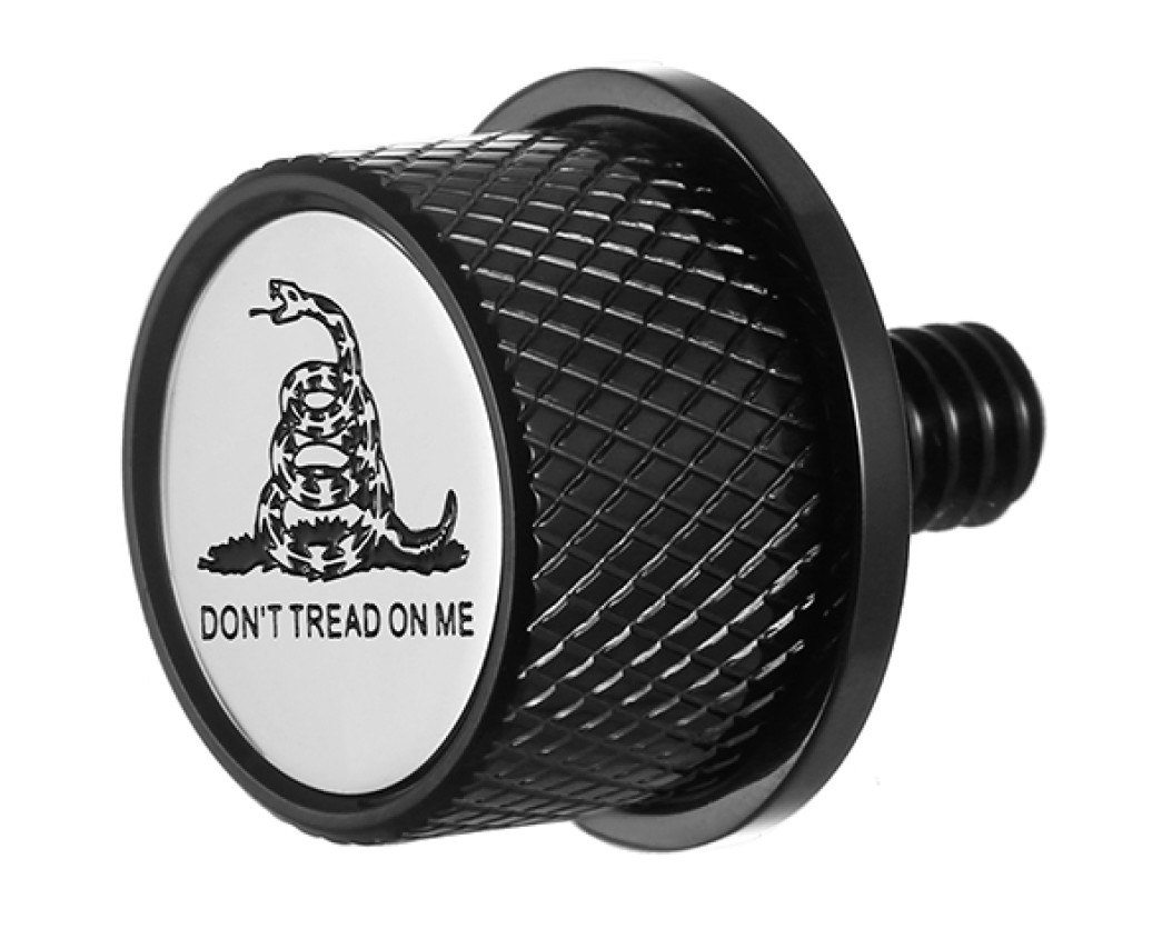 Seat Mounting Knob - Black with Dont Tread On Me