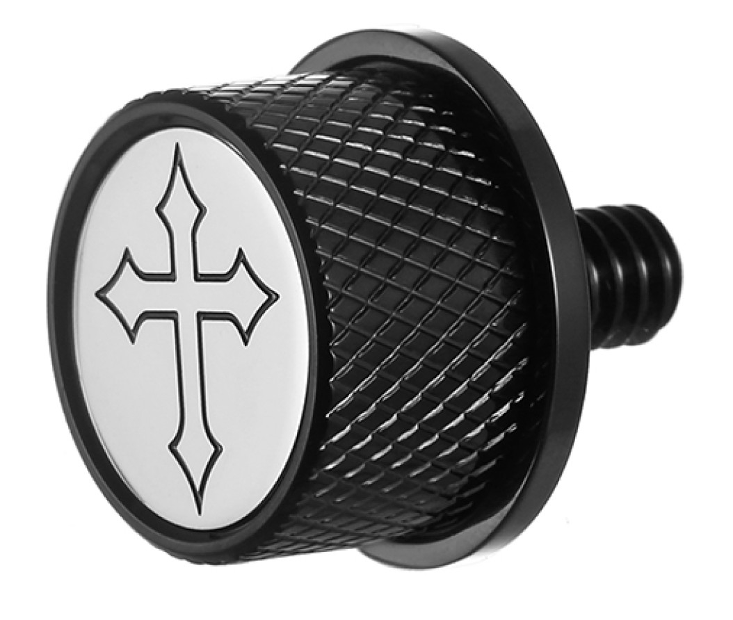 Seat Mounting Knob - Black with Cross