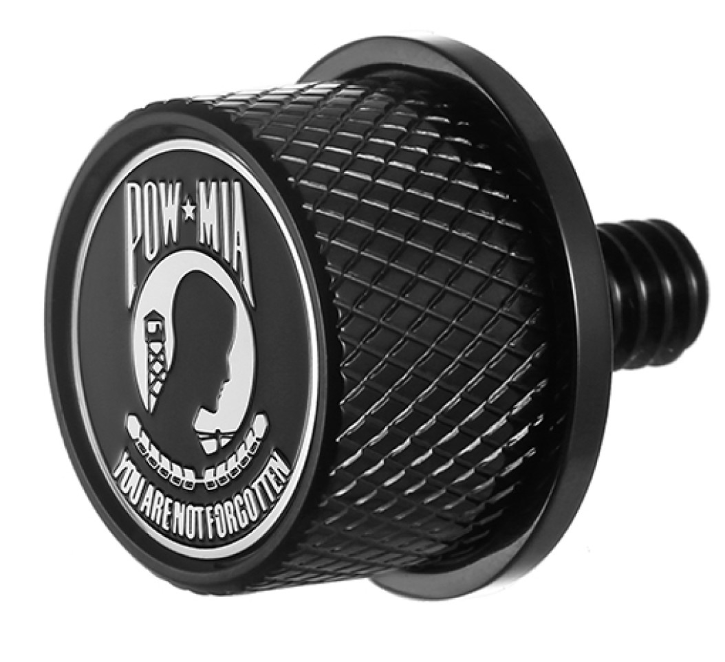 Seat Mounting Knob - Black with POW MIA