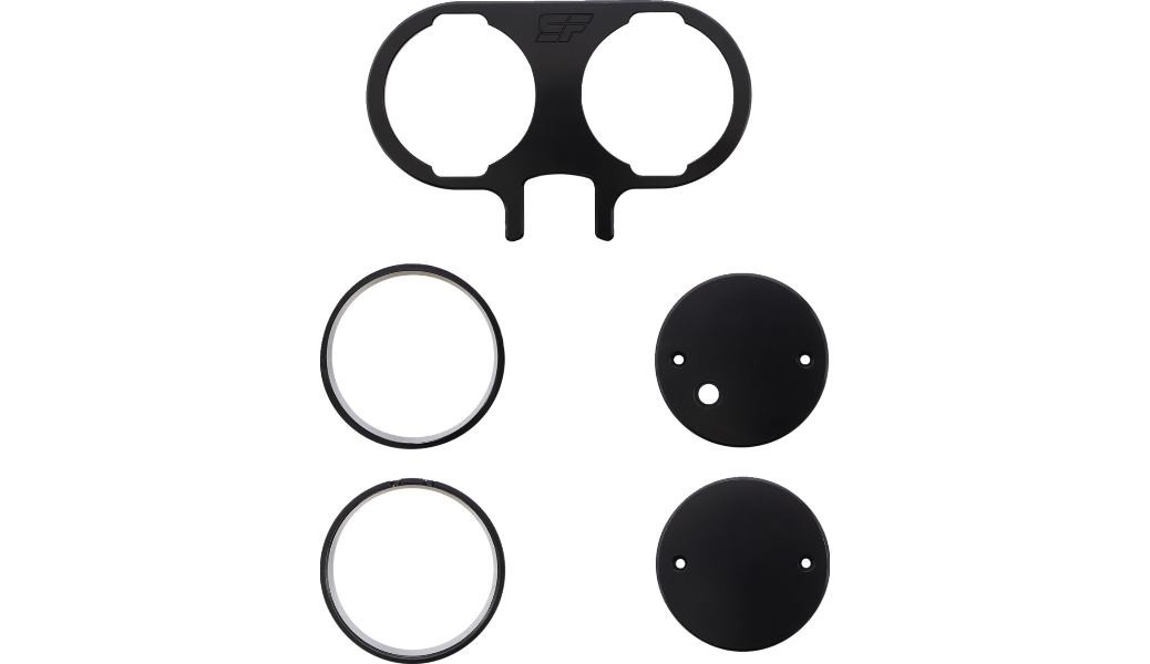 Gauge Housing - Dual - Black Anodized