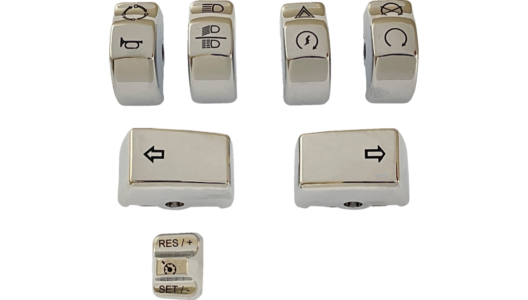 Switch Cap Kit - Chrome - 7-Piece