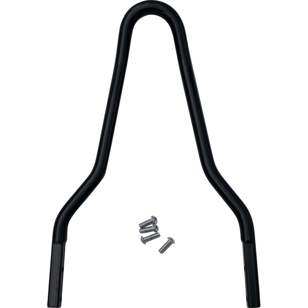 Round Tappered Sissy Bar - 10.1in. - Gloss Black