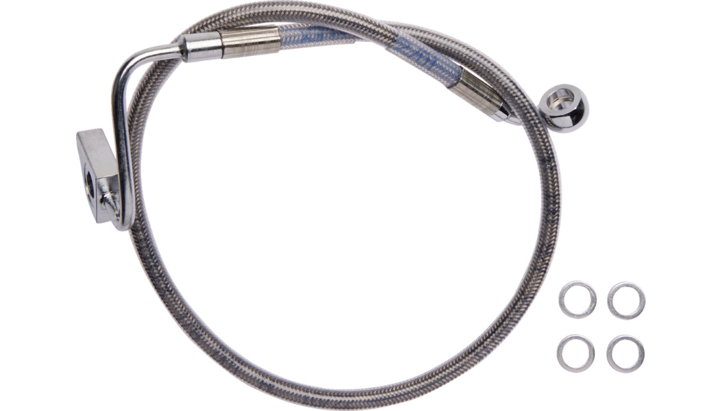 Clear Coated Standard Length ABS Stainless Steel Rear Brake Line Kit