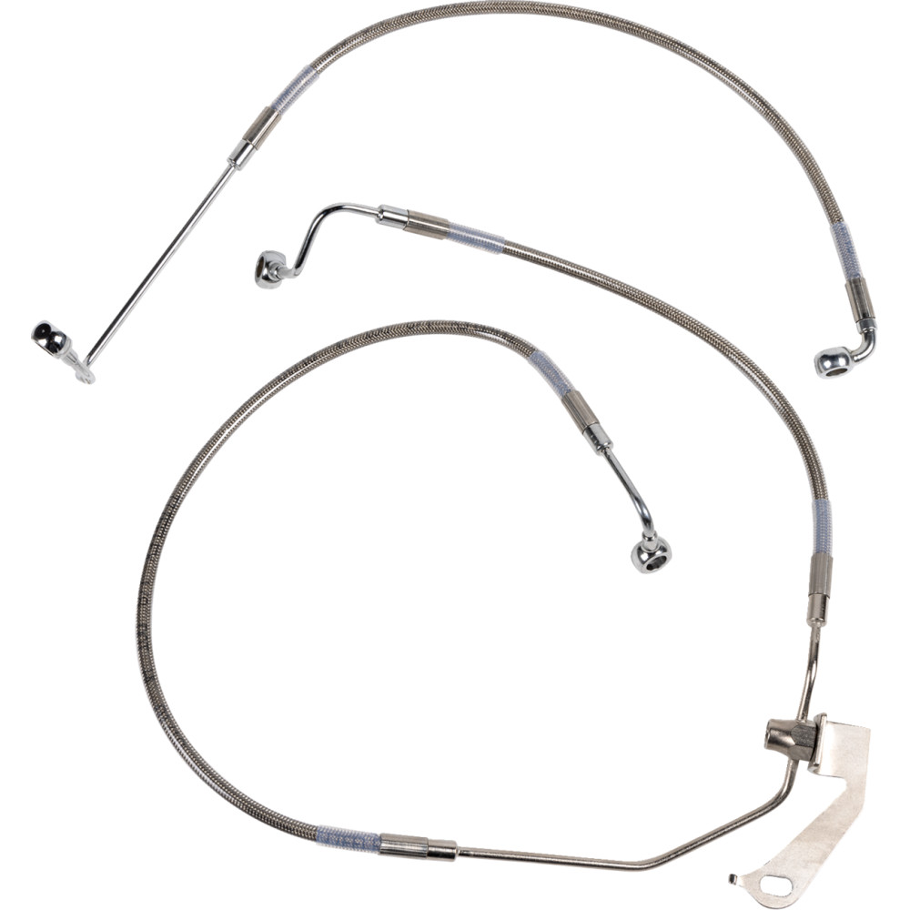 Clear Coated Standard Length ABS Stainless Steel Rear Brake Line Kit