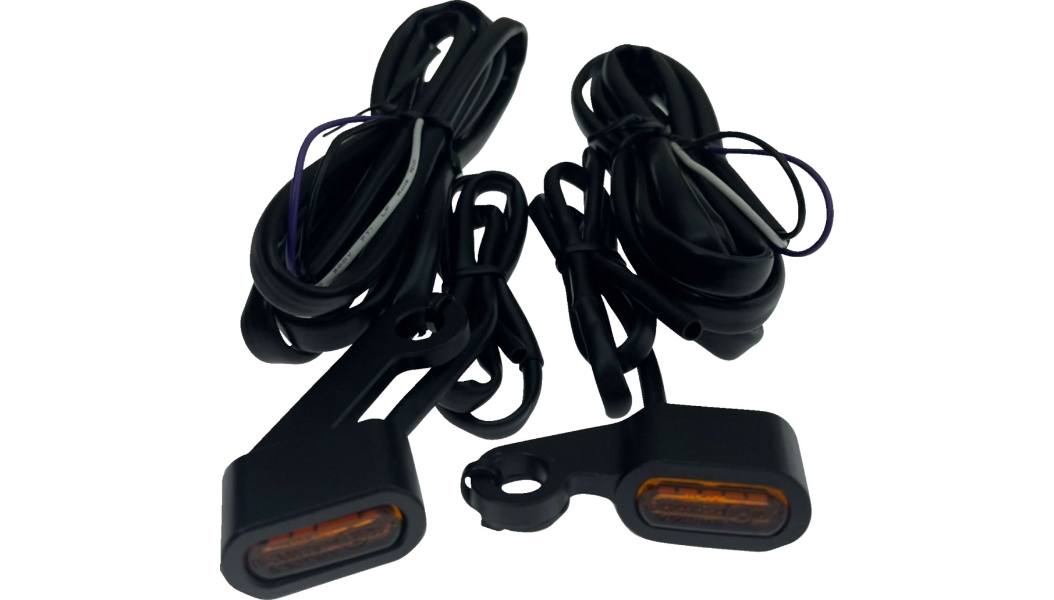 LED Handlebar Marker Light - Black with Amber Lens