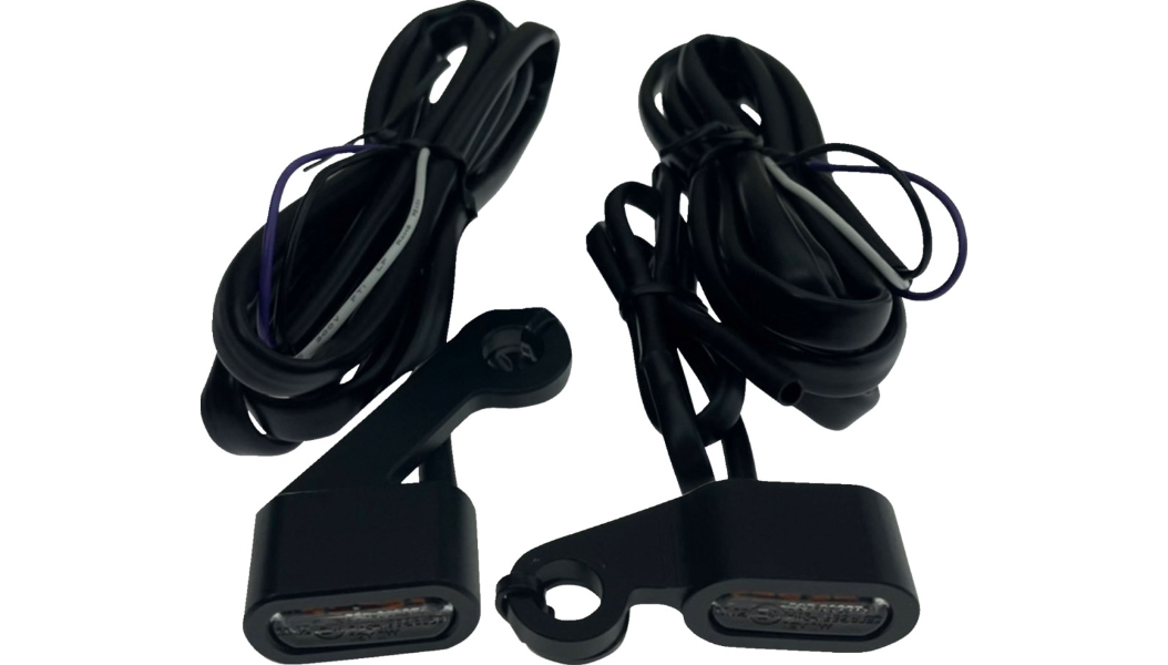 LED Handlebar Marker Light - Matte Black with Smoke Lens