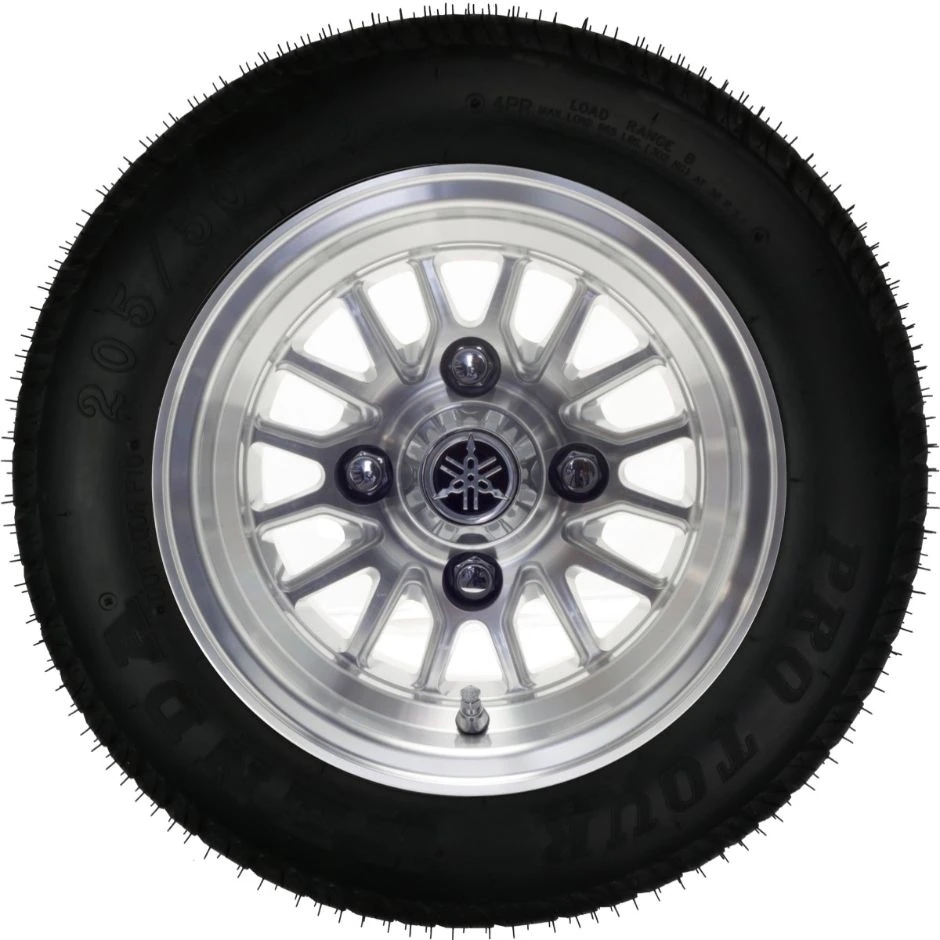 10in. 16-Spoke V-Series Fleet Alloy Wheel - Silver Machine