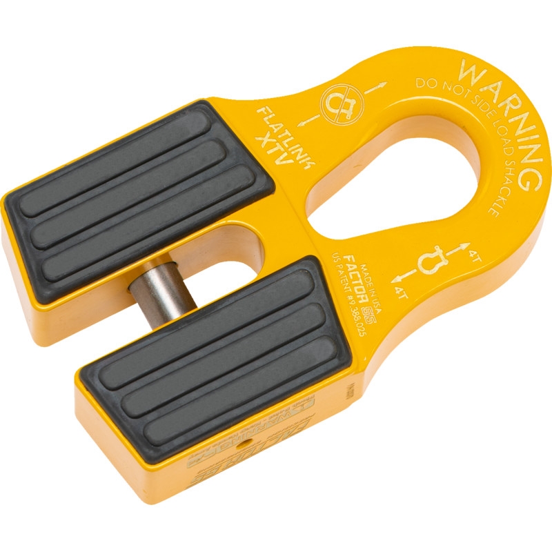 Flatlink XTV Winch Shackle Mount - Yellow
