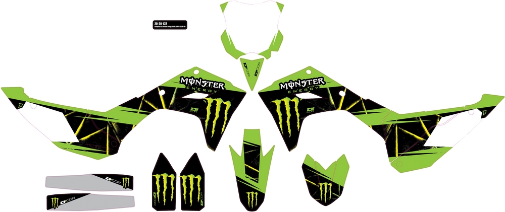 Monster Energy Graphic Complete Kit - White