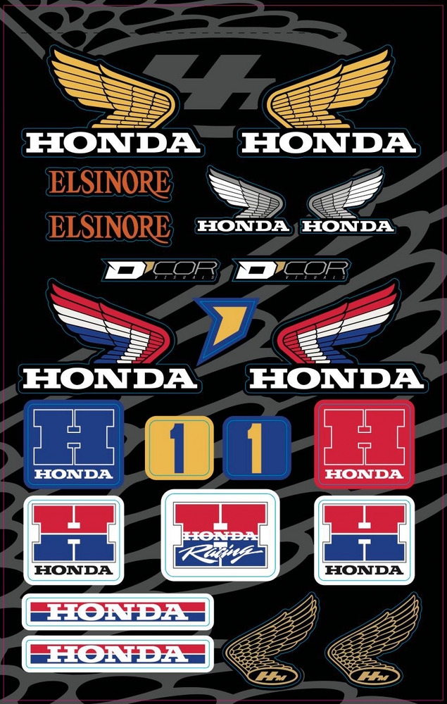 Decal Sheet - Honda Retro