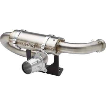 Stainless Steel Center Exit Slip-On Muffler - with Muffler Tip
