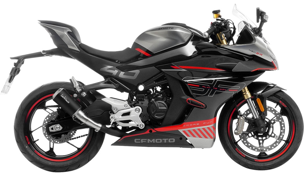 LV-10 Slip-On Muffler - Black - Stainless Steel