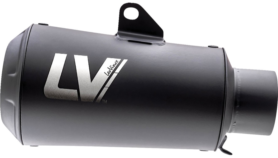 LV-10 Universal Slip-On Muffler - 54mm x 2-1/4in. Inlet - Full Black