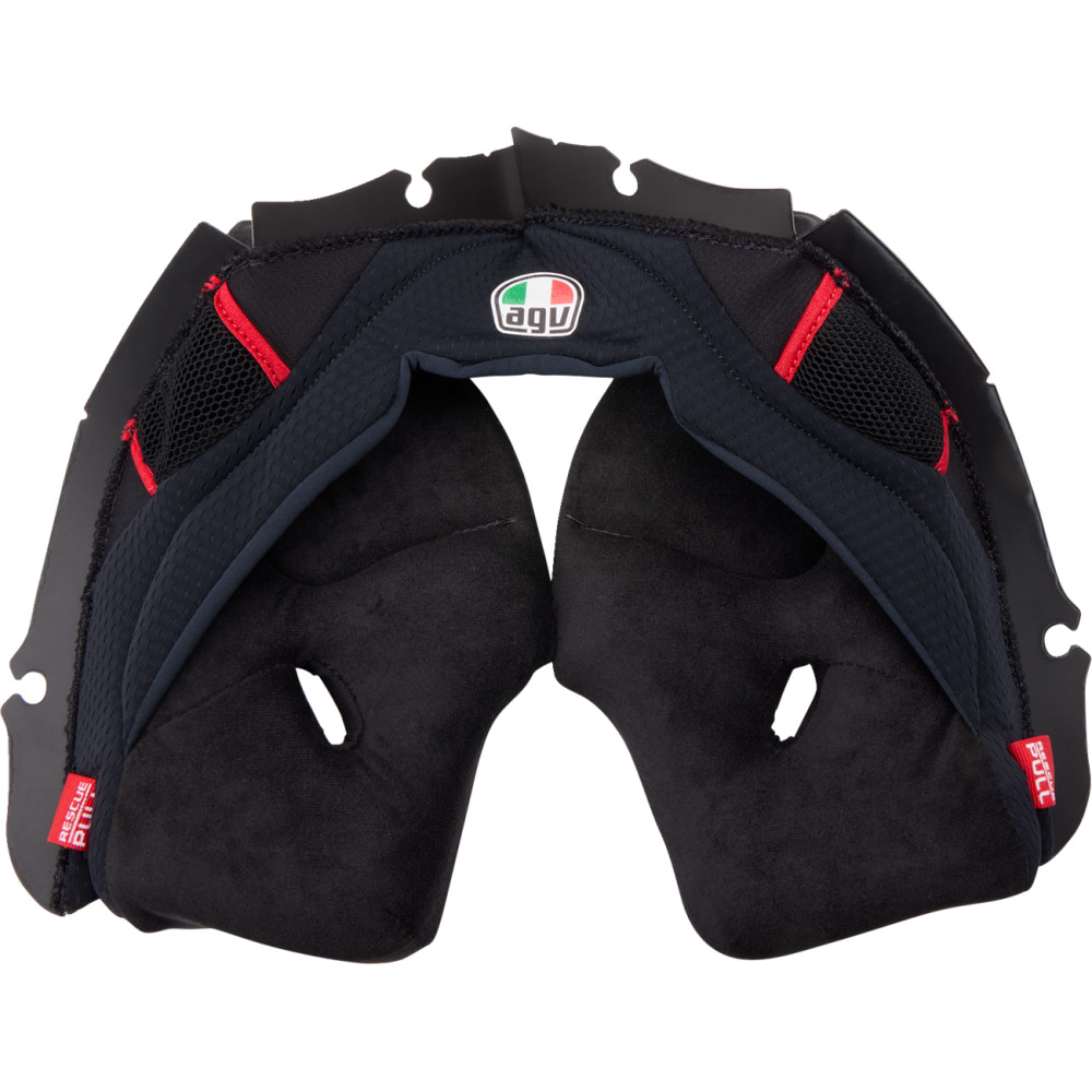 Cheek Pads for Pista GP RR Helmet - Black/Red - ML