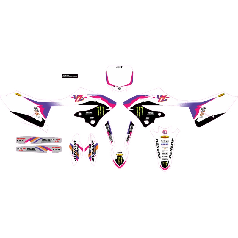 Retro Star Racing Monster Energy Complete Graphics Kit - White Background