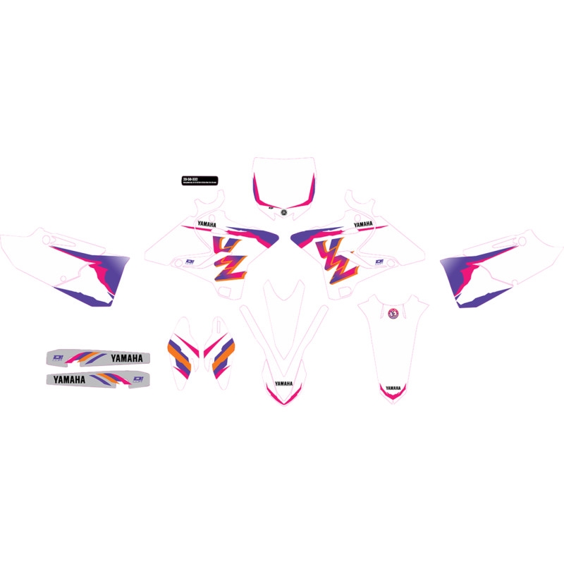 YZ Retro Monster Energy Complete Graphics Kit - White Background