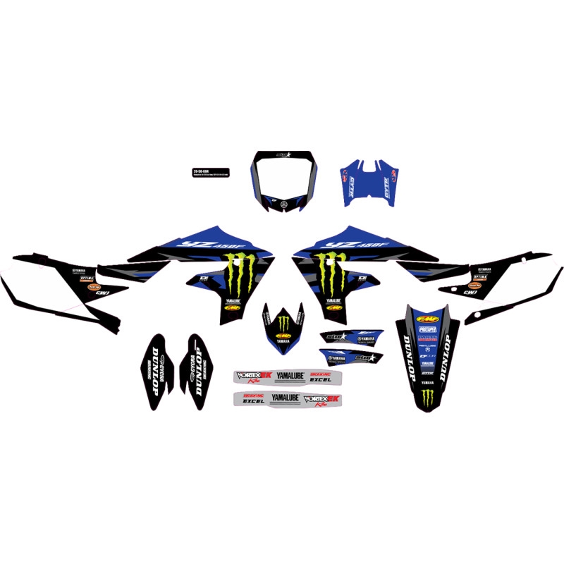 Star Racing Monster Energy Complete Graphics Kit - White Background