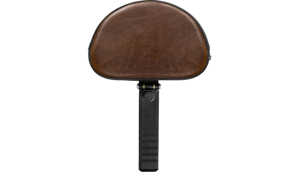 Mini Contoured Backrest - Lariat - Distresssed Insert - Black Stitching