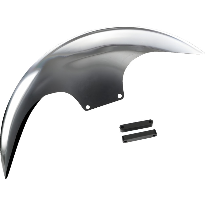 Cafe Front Fender for OEM Wheels with Black Adapters - 19in.