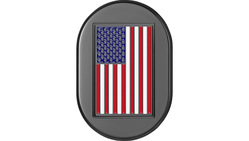 Antenna Cover - Black with American Flag