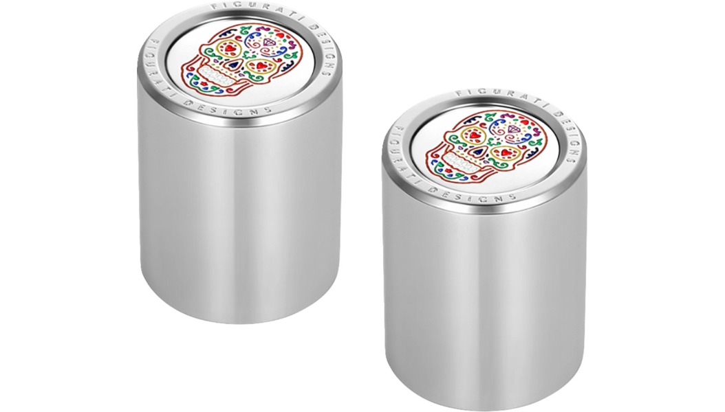 Medium Docking Cover - Mirror Polished with Sugar Skull