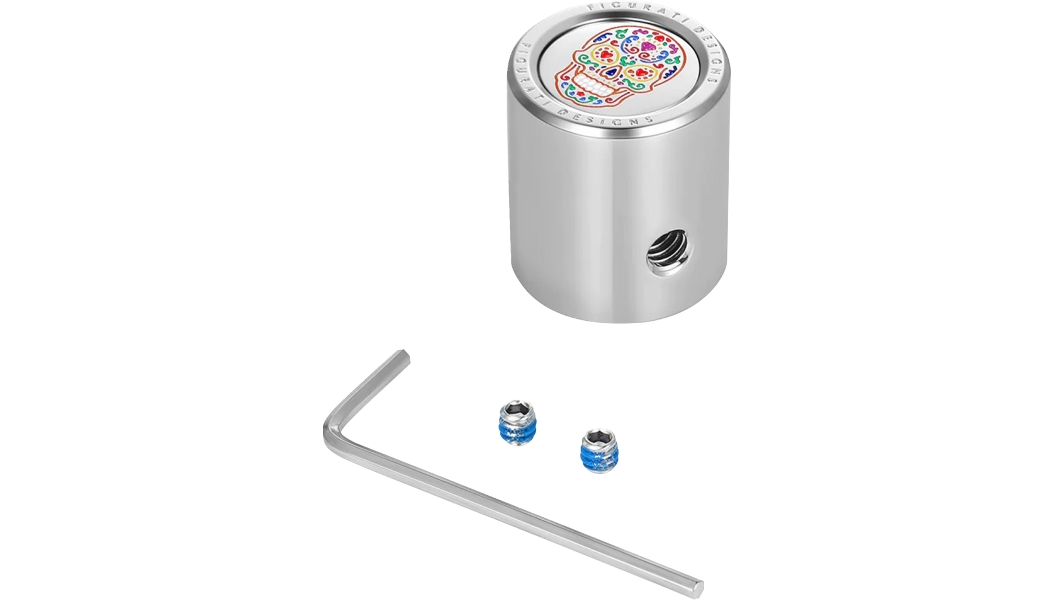 Heel-Toe Shifter Cover - Stainless Steel Sugar Skull