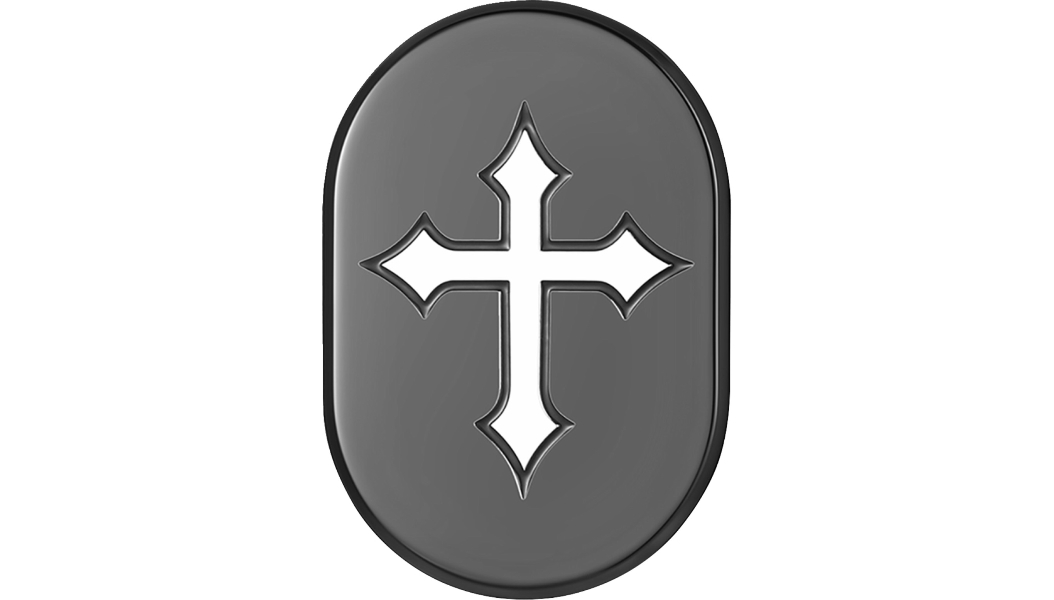 Antenna Cover - Black with Cross