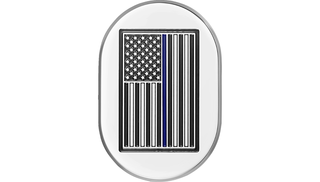 Antenna Cover - Mirror Polish with Blue Line American Flag