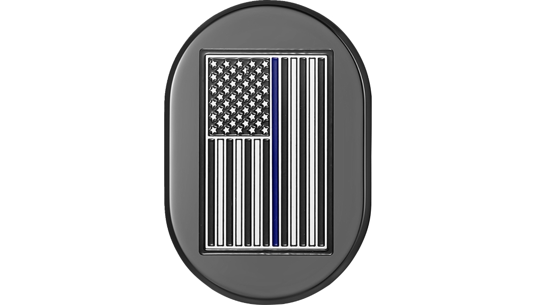 Antenna Cover - Black with Blue Line American Flag