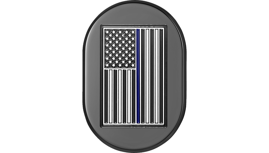 Antenna Cover - Black with Blue Line American Flag